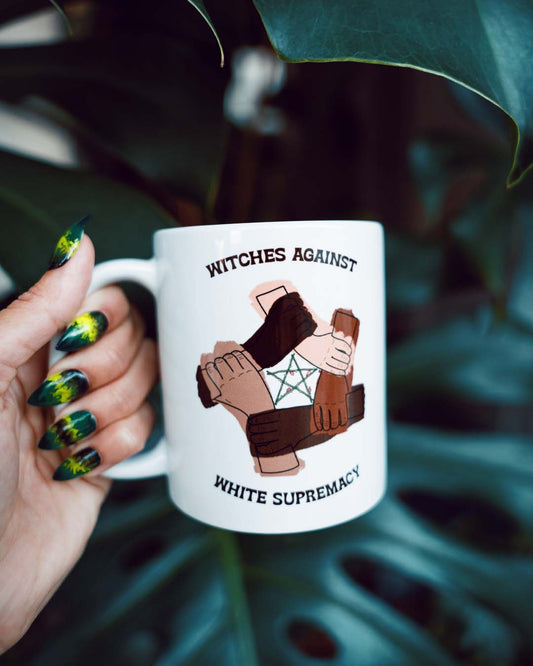 "Witches Against White Supremacy" Mug (Made to Order)